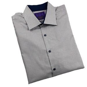 Curtis Brandon Long Sleeve Button Up Check White/Blue/Red-XL